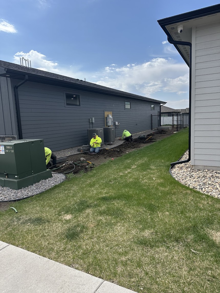 Commercial irrigation installation for landscaping