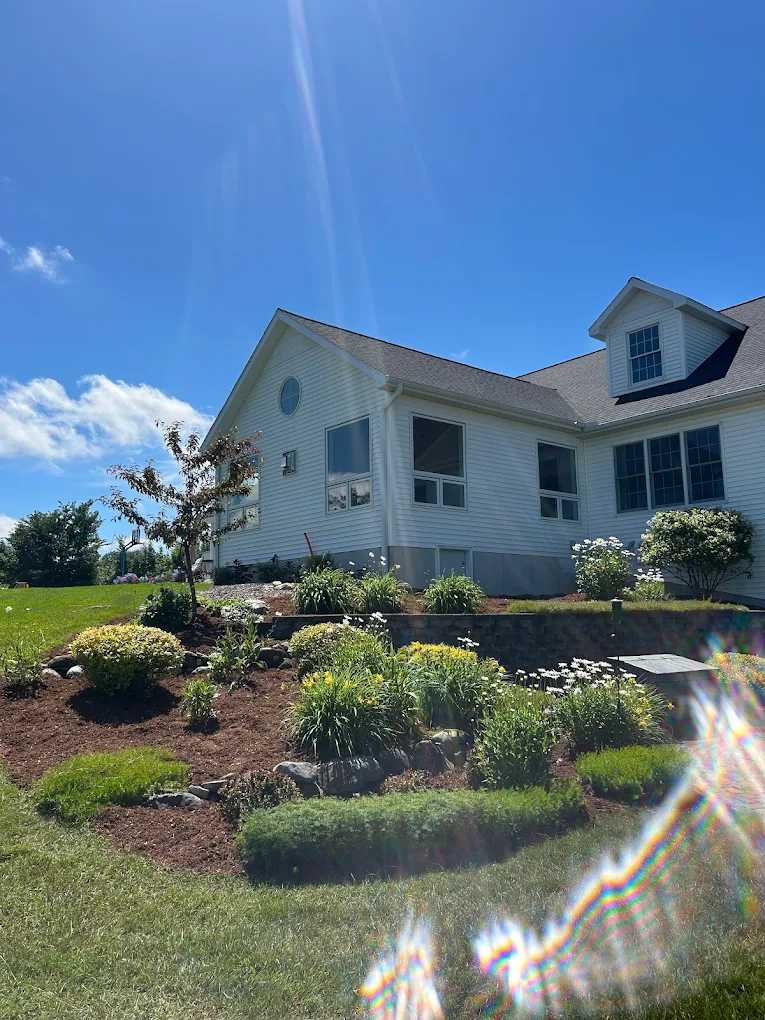 Residential front yard landscaping in Edmonton